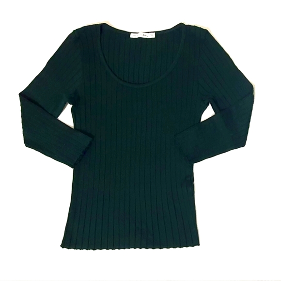 🆕 Rag & Bone The Ribbed Green Blouse. NWOT - Picture 2 of 8